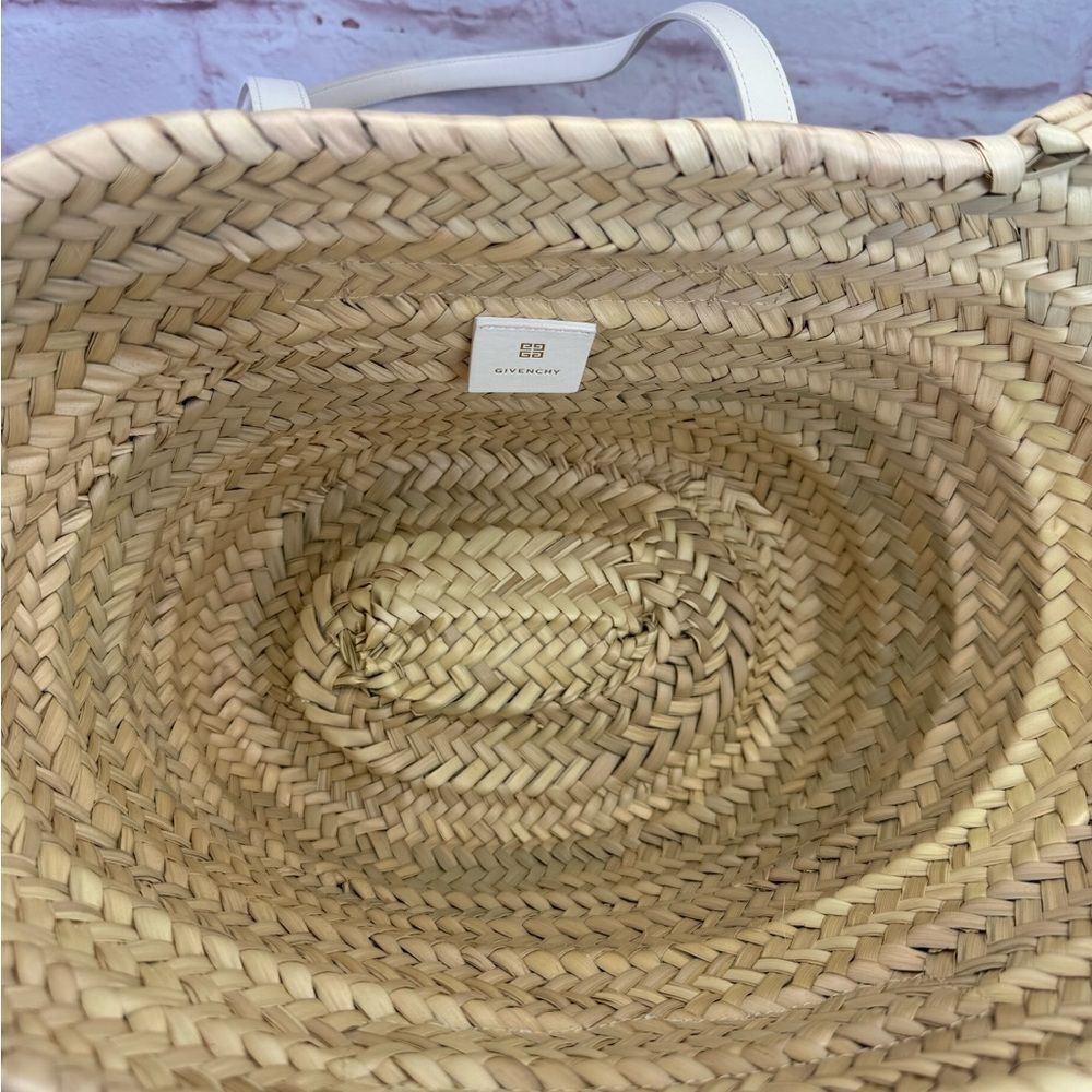 Givenchy Raffia Straw Beige White Women Bucket Summer Bag - Picture 8 of 12
